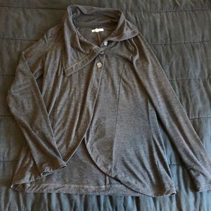 Long Sleeve button up wrap around sweater